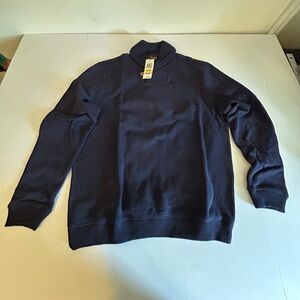 NWT Tasso Elba Men's Navy shawl collar style Turtleneck Sweater